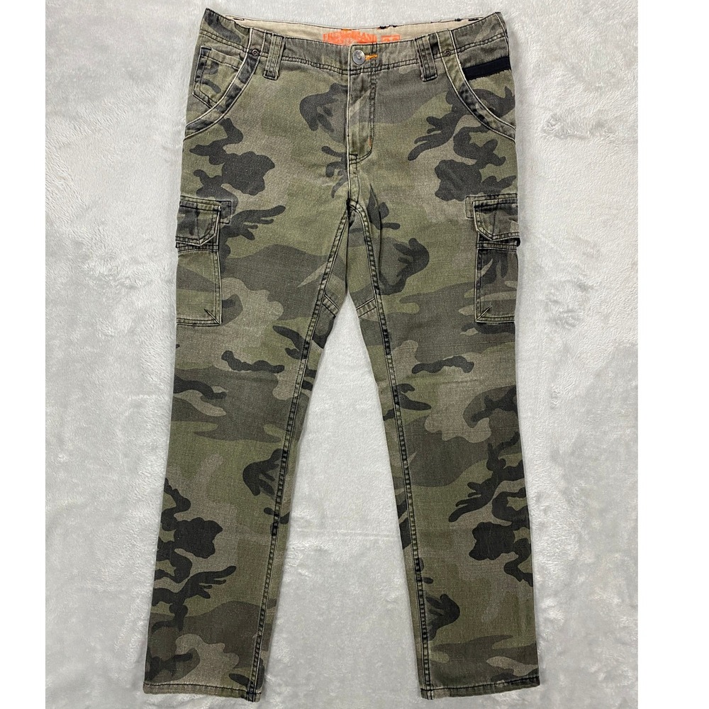 Fresh Brand Tactical Military Cargo Pants Mens 33 Green Camo Outdoor Casual Work